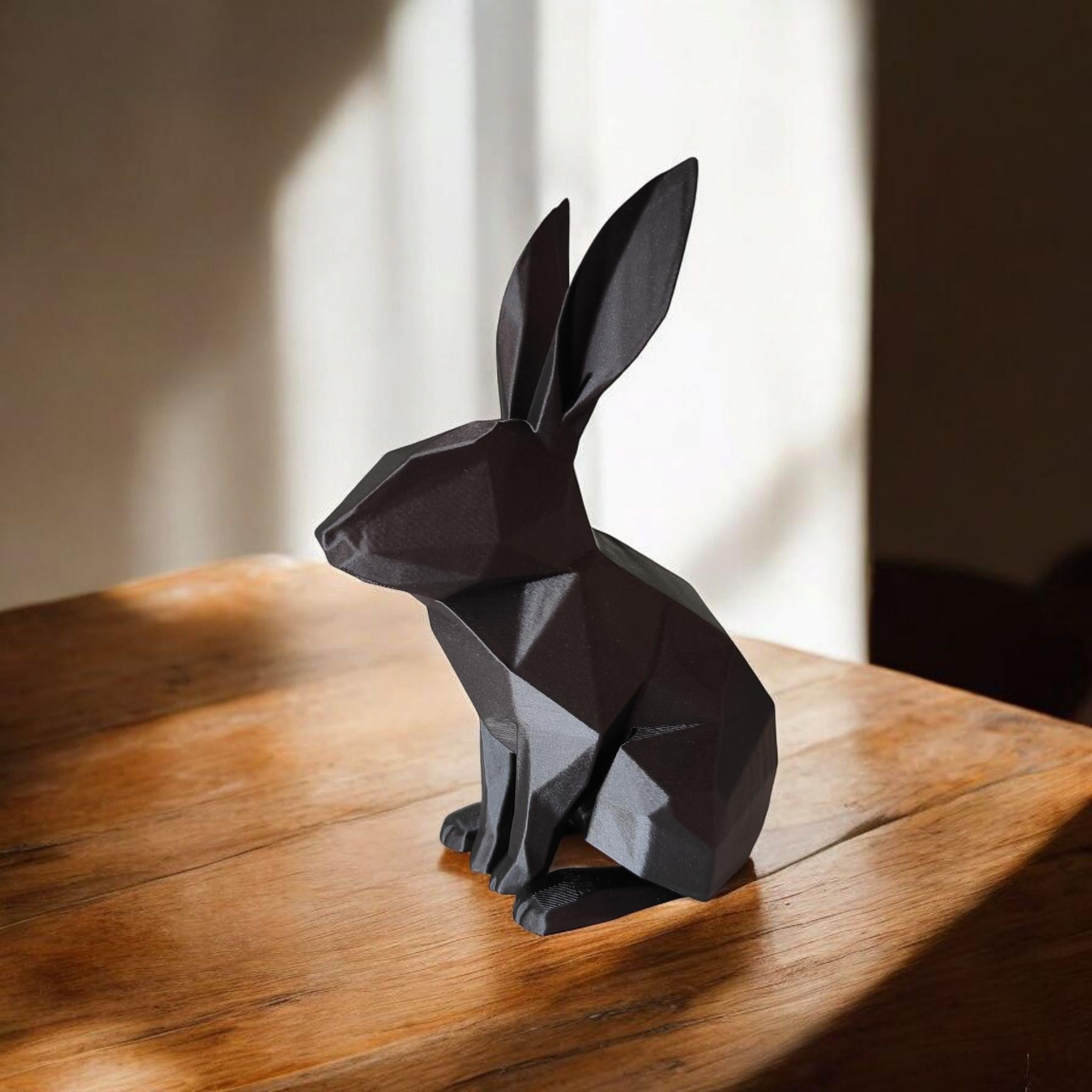 Geometric Glass Rabbit Modern Bunny Decor - 3D Printed Geometric Rabbit Sculpture - Etsy