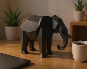 Minimalist 3D Printed Elephant Decor: Stylish Home Statue