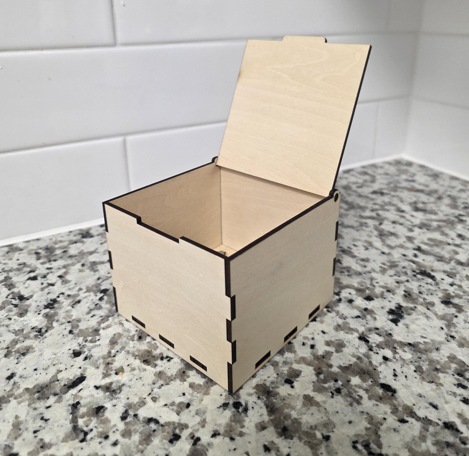 Laser Cut Wooden Box With Lid – Custom Size Basswood Storage Organizer ...