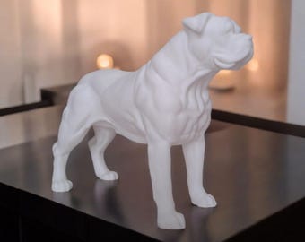 Charming American Bulldog Figurine – Exquisite Home Decor for Animal Lovers