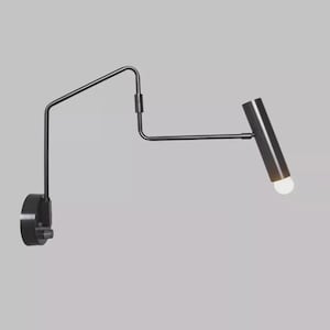 Modern Italian Stilnovo Handmade Single Light Articulated Wall Sconce Mid-Century Modern Brass Wall Lamp Light Fixture.