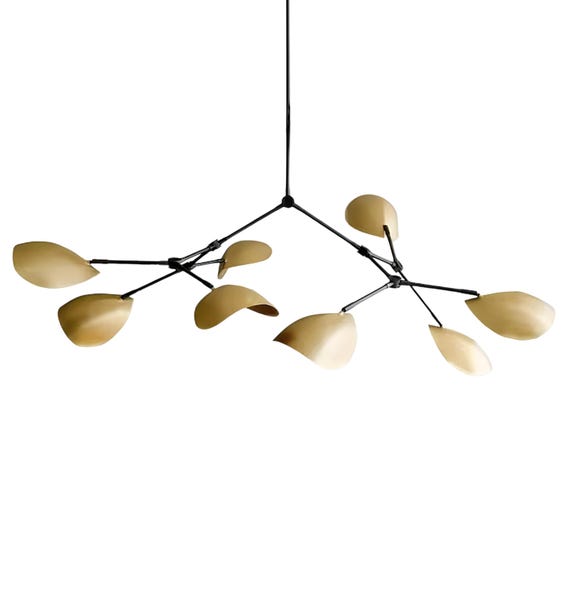 スティルノヴォスタイルの真鍮製ディスクシャンデリア：ミッド