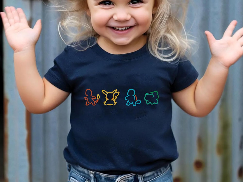 Pokemon Shirt, 90S Cartoon, Pokemon, Pikachu, Charmander, Squirtle, Bulbasaur, Pokemon Tshirt, Pokemon Gift, Trendy Cartoon, Pokemon Hoodie Bespoketshirt Collections