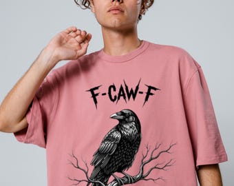 Funny Crow T-Shirt: Moonlit Raven, Sassy Gift, Autumn Style
