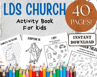 Libro de actividades de la Iglesia SUD para niños / 40 páginas (Descarga digital)