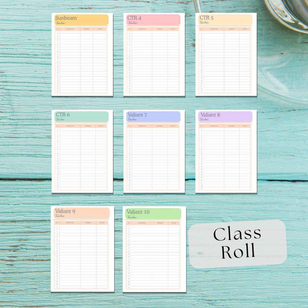Classroom Rool LDS Primary Classroom Decor: Door Signs & Class Roll (digital Download ...