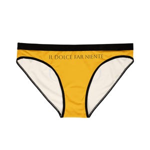 Chic Women&#39;s Underwear, Vibrant Yellow Briefs, Fun Fashion for Everyday Wear, Comfortable Loungewear, Perfect Gift for Her