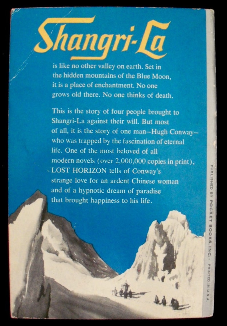 Lost Horizon A novel by James Hilton Pocket Books