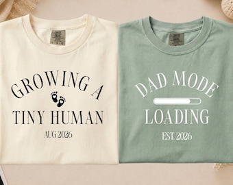Comfort Colors® Custom Pregnancy Announcement Shirt, New Dad Shirt, New Dad Gifts, New Mom Shirt, New Mom Gift, Future Parents Shirt Gifts