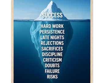 Iceberg of Success Motivational Print – Office, Gym, Home Decor