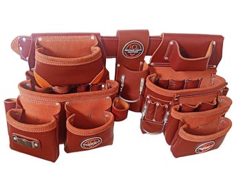 Handmade Leather Tool Belt Pouch | Carpenter & Electrician Work Belt | Durable Construction Gear