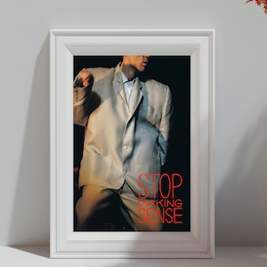 Stop Making Sense Poster, Vintage Movie Print, Musical Film Poster, High Quality Canvas Wall Art, Film Fan Gift, Home Cinema Decor