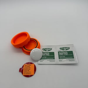 Waterproof AirTag Holder: Matte Orange PETG, 3M Mount (AirTag not included)