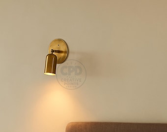 Luxury Brass Wall Lamp – Elegant Lighting for a Warm & Cozy Bedroom Ambience