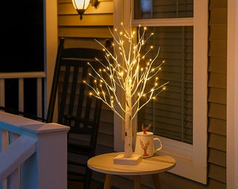 Birch Tree USB Light: 144 LED DIY Table Lamp, Flexible Branches