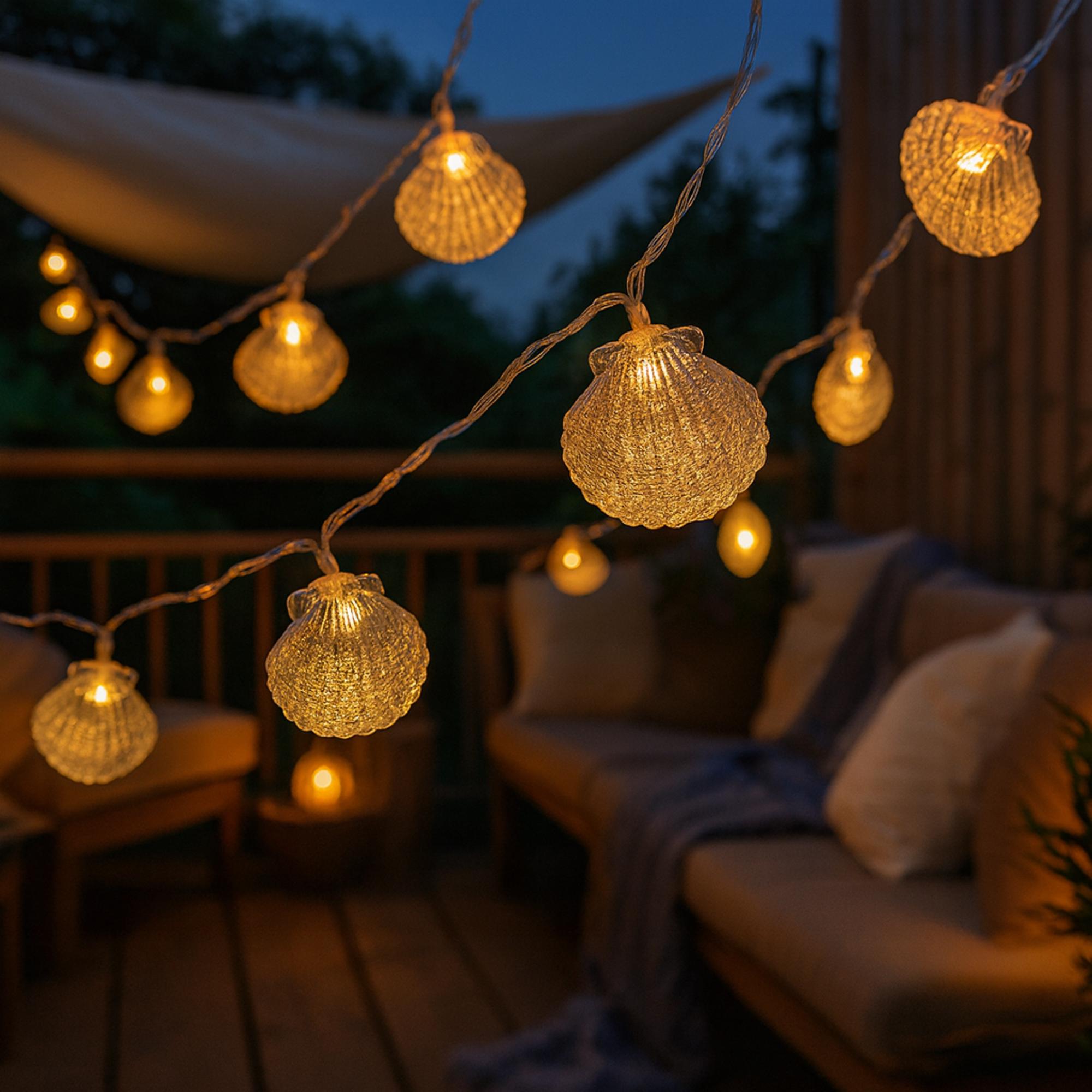 LED Beach Shell Starfish String Lights: USB Coastal Fairy Decor - Etsy