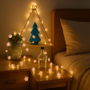 Sakura Cherry Blossom String Lights: Pink Fairy Lights, Romantic Decor