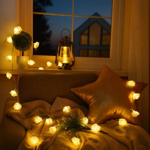 Rose Flower String Lights: Romantic LED Garland, Bedroom & Wedding Decor