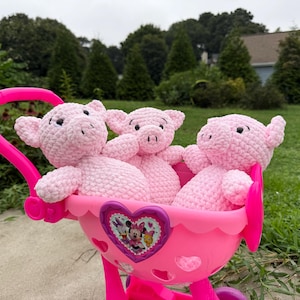 Handmade Chenille Pig Plushie: Soft Snuggle Toy