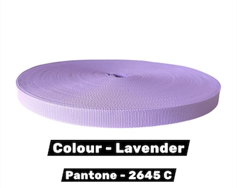 Webbing van lavendelstof: 10 mm, 15 mm, 20 mm en 25 mm breed