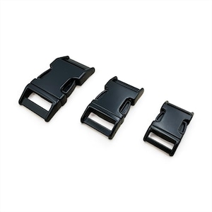 Black Metal Side Release Buckle |16mm | 20mm | 25mm | 38mm | 51mm | 5/8inch | 3/4inch | 1inch | 1-1/2inch | 2inch wide