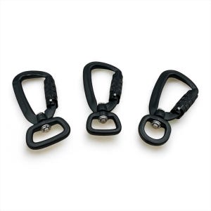 Moschettone nero / Resistenza alla rottura 400 kg / 880 libbre / Moschettone autobloccante / Moschettone Twist-Lock 16 mm / 20 mm / 25 mm