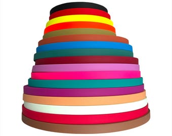 Waterproof PVC Coated Webbing: 16mm Heavy Duty Polyester - Choose Your Color
