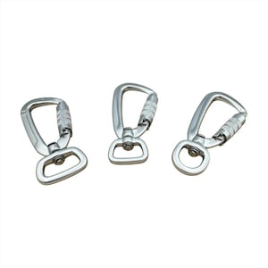 Moschettone in argento / Resistenza alla rottura 400 kg / 880 libbre / Moschettone autobloccante / Moschettone Twist-Lock 16 mm / 20 mm / 25 mm