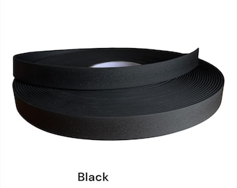 Waterproof Webbing Black, similiar to biothane, 13mm, 16mm, 20mm, 25mm, 38mm