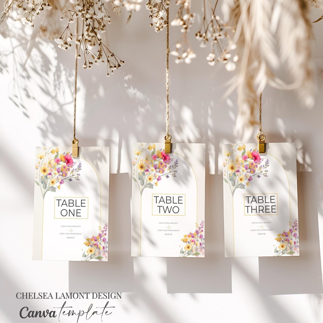 Wedding Table Number Display Template Design Download Digital File ...