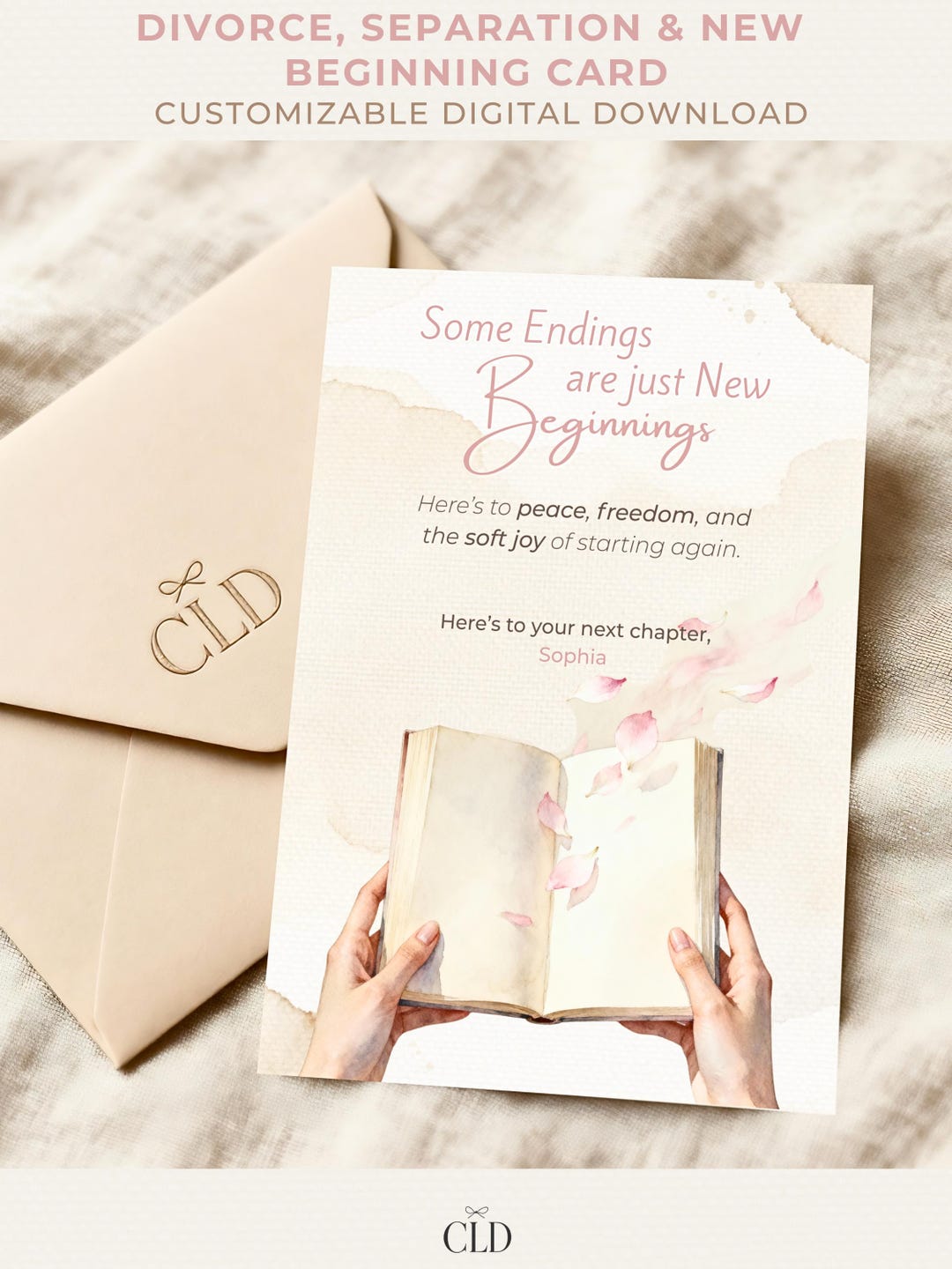 Printable Divorce, Separation, New Beginnings Card (instant Digital ...