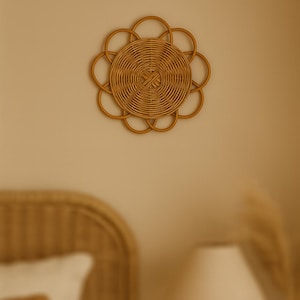 Woven Sun – Handcrafted Rattan Wall Decor