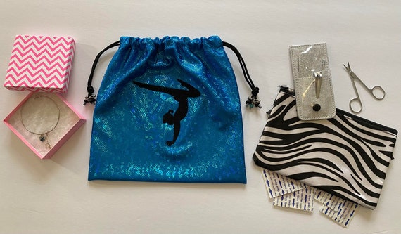 GYMNAST GRIP bag, bracelet gymnast hand rip care kit~ includes zipper  bag, scissors, manicure kit, bandages