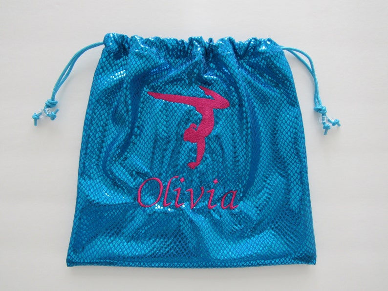 Monogram GYMNASTICS GRIP BAG W/ Larger Gymnast Figure Match to Etsy