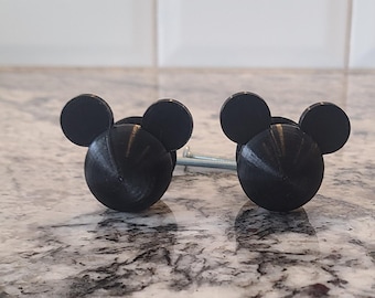 Set of 2 Mickey-Inspired Drawer/Cabinet knobs | Multiple Styles and colors
