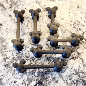 Mickey/Minnie - Inspired Drawer/Cabinet pull handles 3", 4", 5" lengths, Horizontal or Vertical Pull options