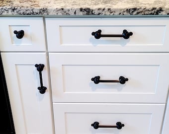 Mickey/Minnie - Inspired Drawer/Cabinet pull handles 3", 4", 5" lengths, Horizontal or Vertical Pull options