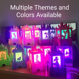 Disney Inspired Castle Lantern - Color changing - App-Controlled Smart bulb (multiple themed panels and colors available)