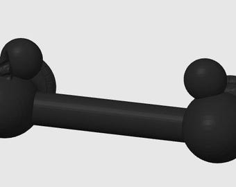 Tirador para cajón/armario inspirado en Mickey/Minnie de 7,6 cm (3")