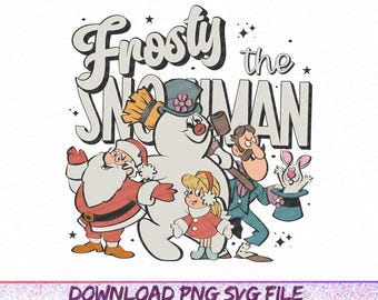 Christmas Snowman PNG, Vintage Christmas Png, Christmas Shirt Sublimation Design, Cute Snowman png, Toddler Christmas, Digital Download