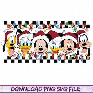 Mickey and Friends Christmas Svg, Family Xmas Png Svg, Christmas family Trip svg, Very Merry Xmas Santa Mickey Mouse Svg Png
