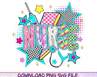 Retro Krankenschwester PNG, kariertes Krankenschwester-Shirt-Design, Krankenschwester-Leben-Sublimation PNG, Adrette Krankenschwester Digitaler Download, Geschenk für Krankenschwester, Krankenschwester Bogen Png
