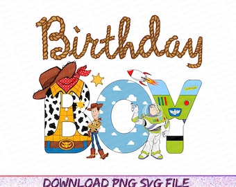 Toy Story Birthday Boys Png, Disney Toy Story Toddler Png, Boys Birthday Png, Disney Family Baby Png, Birthday Gift For Kids