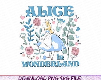 Alice In Wonderland Png, Disney Alice Png, Princess Alice Png, Alice In Wonderland Flowers Png, Disney Princess Png