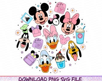 Magical Pastel Park Snacks PNG, Happiest Place On Earth Svg, Magical Castle Svg, Mouse Castle Png, Family Vacation, Magical Kingdom Svg