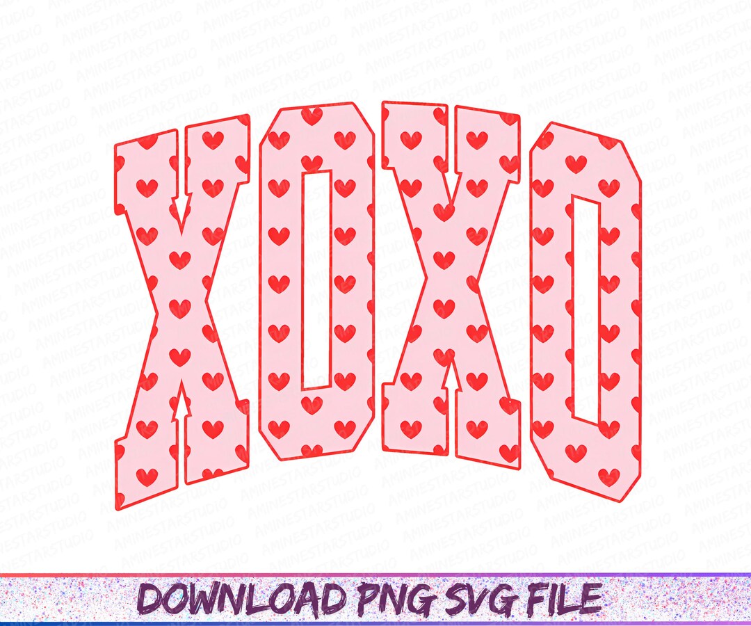 XOXO Valentine PNG, Pink Red Heart Coquette Design, Valentines Day Png ...