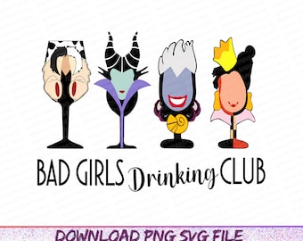 ディズニー バッドガールズ ドリンククラブ PNG、ディズニー ヴィランズ PNG、ディズニー ヴィランズ キャラクター PNG、マレフィセント 邪悪な女王 PNG、ディズニー ヴィランズ ドリンク PNG