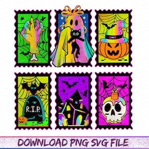 Neon Halloween Png, Retro Spooky Season Png, Boo Ghost Coquette Png, Pumpkin Halloween Png, Preppy Halloween Png, Retro Halloween Ghosts
