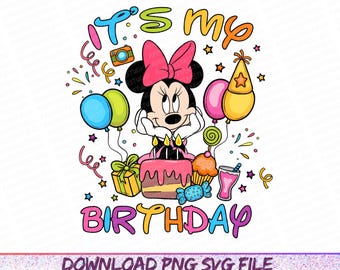 It's My Birthday Png, Family Vacation Png, Family Matching Birthday Png,Minnie Birthday Png, Birthday Girl Png, Birthday Matching Png