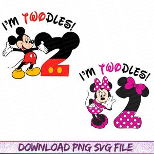 私は2人組のマウスSVG、マウス2SVG、マウス2歳の誕生日SVG、マウスの頭SVG、ミニーの誕生日の女の子、誕生日の女の子の家族SVG、ミニーマウスPNG、